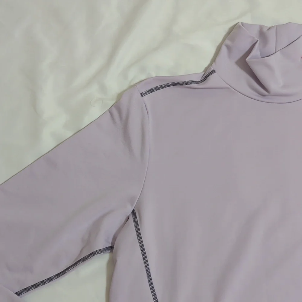 Nike Pro Dri-Fit Mock-Neck Long-Sleeve Top, Color Purple Size L (Kids)